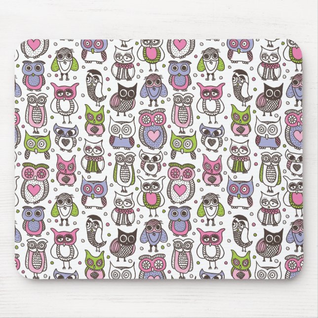 Tapis de souris mignon de motif de hibou de (Devant)