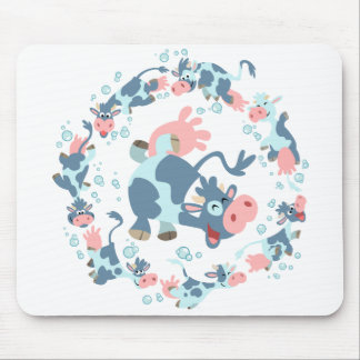 Tapis de souris mignon de vaches marines de bande