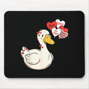 Tapis De Souris Mignon drôle Saint-Valentin drôles d'oies Canard A