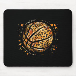 Tapis De Souris Mignon imprimé léopard baseball pour filles amoure