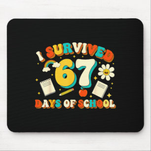 Tapis De Souris Mignon J'ai Survécu 67 Jours D'école Blague Drôle