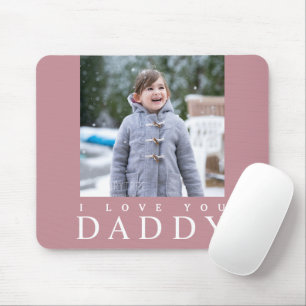 Tapis De Souris Mignon Je T'Aime Papa Photo Enfant