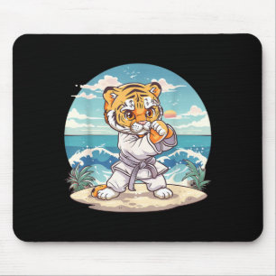 Tapis De Souris Mignon Karaté Tigre Kickboxing Taekwondo Jiu-Jitsu