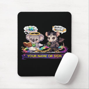 Tapis De Souris Mignon Koala Ange et Opossum du Chaos - Amour et P