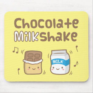 Tapis De Souris Mignon Milkshake Au Chocolat Doodle Pour Enfants