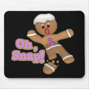 Tapis De Souris mignon oh, snap cookie homme en pain d'épices