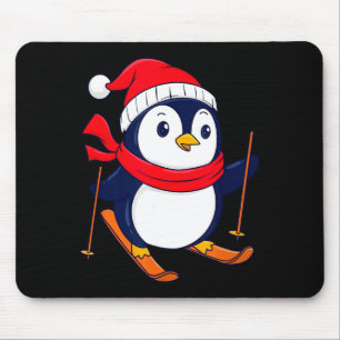Tapis De Souris Mignon pingouin skieur - amateur de pingouins orni