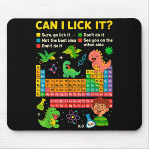 Tapis De Souris Mignon Puis-je le lécher Dino Tableau périodique S