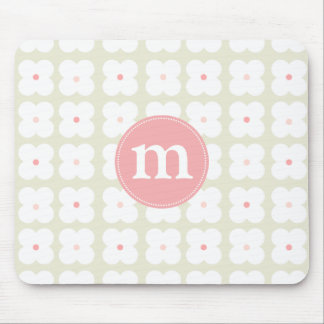 Tapis De Souris Mignon rose-clair et gris moderne personnalisé