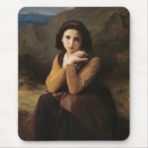 Tapis De Souris Mignon (Sweet Young French Girl) (par Bouguereau)