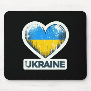 Tapis De Souris Mignon vintage ukrainien nner éventail drapeau ukr