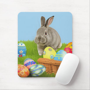 Tapis De Souris Mignonne Bunnyfor Pâques pour une humeur positive
