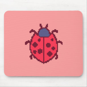 Tapis De Souris Mignonne coccinelle pixelisée insecte 
