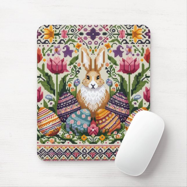 Tapis De Souris Mignonne/Colorée Printemps/Pâques (Avec souris)