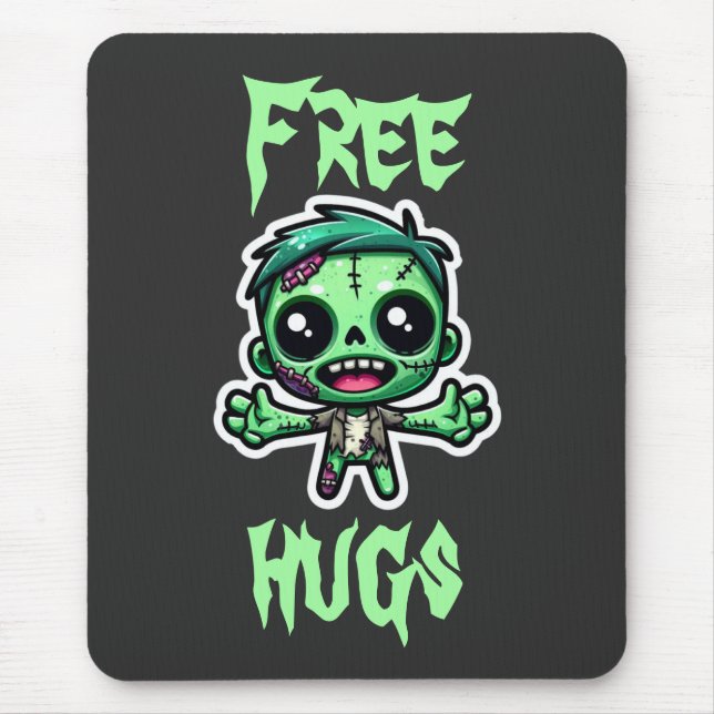 Tapis De Souris Mignonne, drôle de zombie (Devant)
