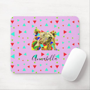 Tapis De Souris Mignonne fille ours rose