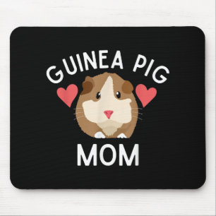 Tapis De Souris Mignonne Guinée Cochon Maman Amour Cadeau Coeurs r