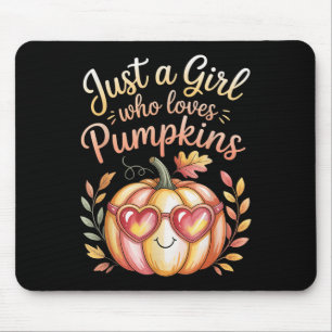 Tapis De Souris Mignonne Juste Une Fille Qui Aime Les Citrouilles