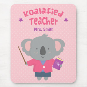 Tapis De Souris Mignonne Professeure Féminine Koala au QI de Koala