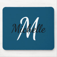 Mignonne simple Monogramme Nom initial Dark Navy B
