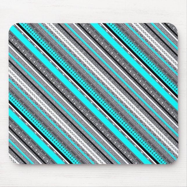 Tapis De Souris Mignons motifs aztèques gris aqua (Devant)