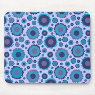Tapis De Souris Mignons motifs de soleils multicolores bleus