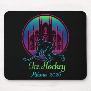 Tapis De Souris Milan 2026 Hockey sur glace Hiver 2026 Et Duomo Di