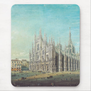 Tapis De Souris Milan Piazza del Duomo années 1850 par Carlo Bosso