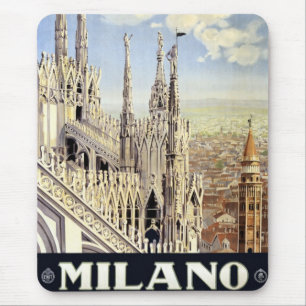 Tapis De Souris Milano Italie Cathédrale gothique Duomo Vintage vo