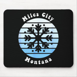 Tapis De Souris Miles city montana flocon de neige Noël hiver