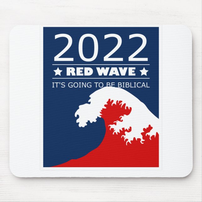 Tapis De Souris Milieu biblique 2022 Vague Rouge (Devant)