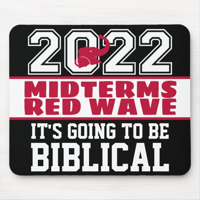 Tapis De Souris Milieu biblique 2022 Vague Rouge (Devant)
