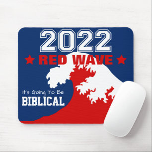 Tapis De Souris Milieu biblique 2022 Vague Rouge