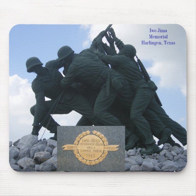Tapis De Souris Militaire - mémorial d'Iwo Jima (Devant)