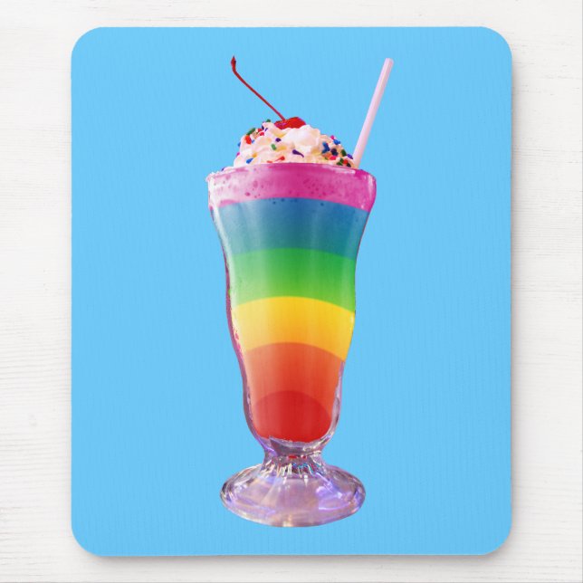 Tapis De Souris Milkshake arc-en-ciel (Devant)