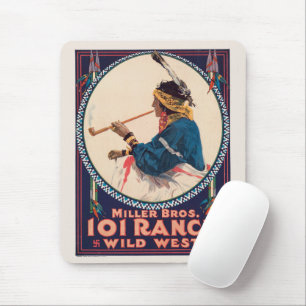 Tapis De Souris Miller Bros 101 Ranch, Poster du Wild West Circus