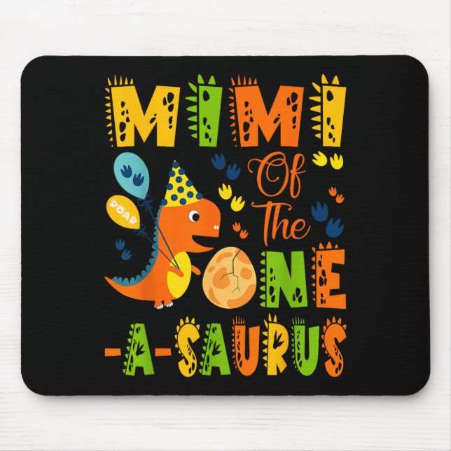 Tapis De Souris Mimi du dinosaure one-a-saurus 1er anniversaire (Devant)