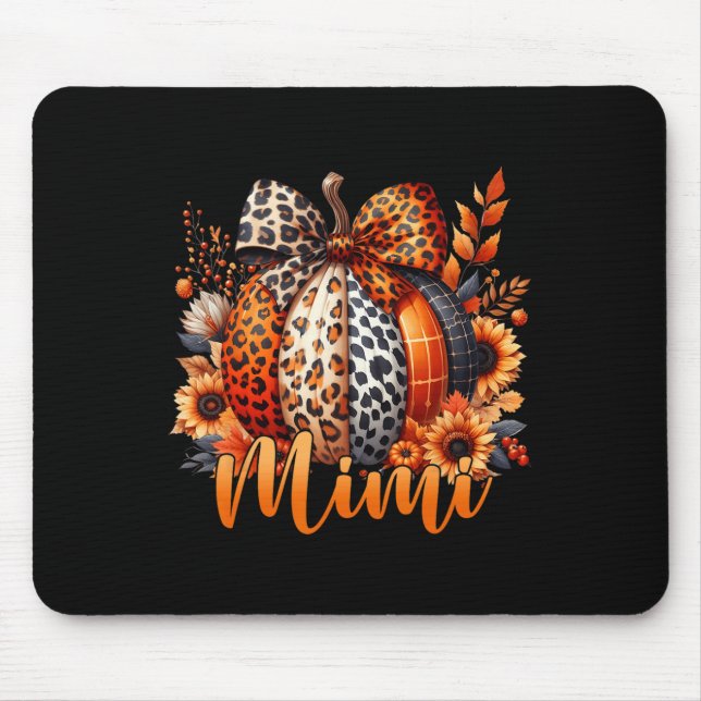 Tapis De Souris Mimi Thanksgiving Citrouille Sunflower Coquet (Devant)