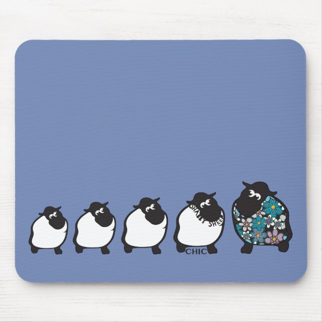 Tapis de souris minable de moutons d'amusement (Devant)