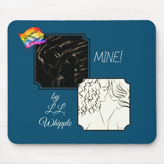 Tapis De Souris 'MINE!' (avec logo) pavé souris (Devant)