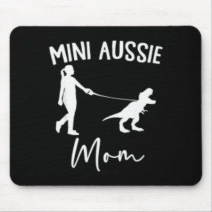 Tapis De Souris Mini Aussie Maman Berger Australien Chien Dinosaur