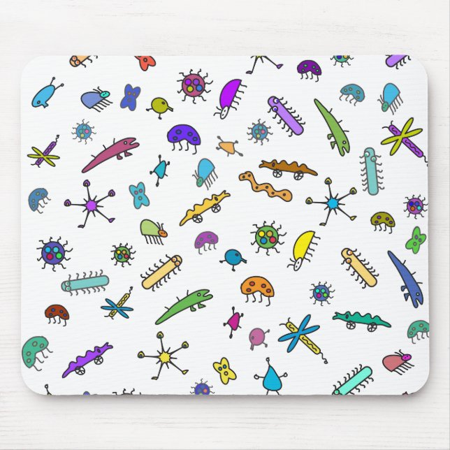 Tapis De Souris Mini Bugs et Mini Beasts (Devant)