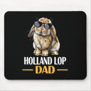 Tapis De Souris Mini Holland Lop Papa Bunny Lapin Lover