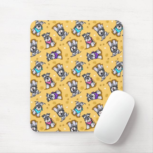 Tapis De Souris Mini Schnauzer Sunshine KiniArt (Avec souris)