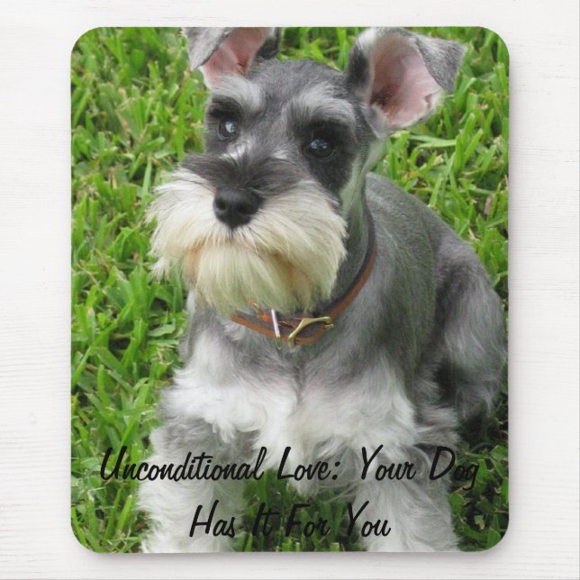 Tapis De Souris Mini-Souris Schnauzer pleine taille (Devant)