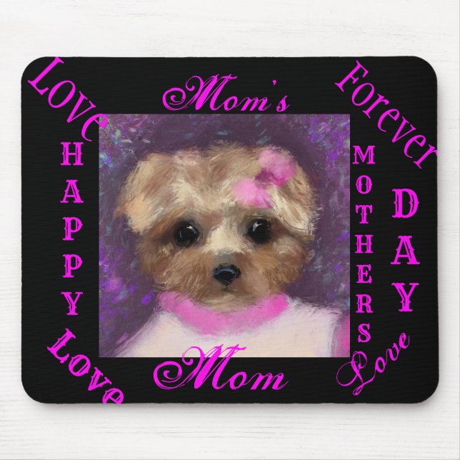 TAPIS DE SOURIS MINI YORKIE POO     (Devant)