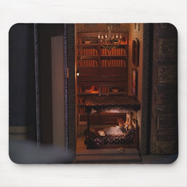 Tapis De Souris Miniature livre nook diorama - lecture au lit (Devant)