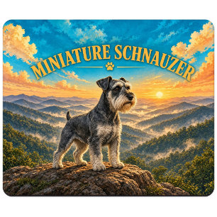 Tapis De Souris Miniature Schnauzer, Grande Art de Chien Vintage S