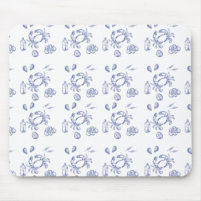 Tapis De Souris Minimalisme de fruits de mer (Devant)