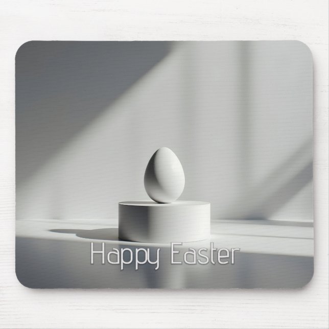 Tapis De Souris Minimalist Easter Egg on Modern Pedestal (Devant)